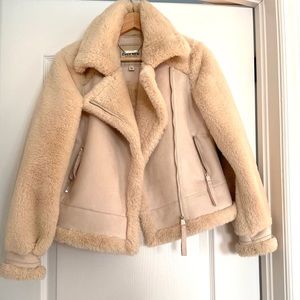 Ever New suede and faux fur jacket